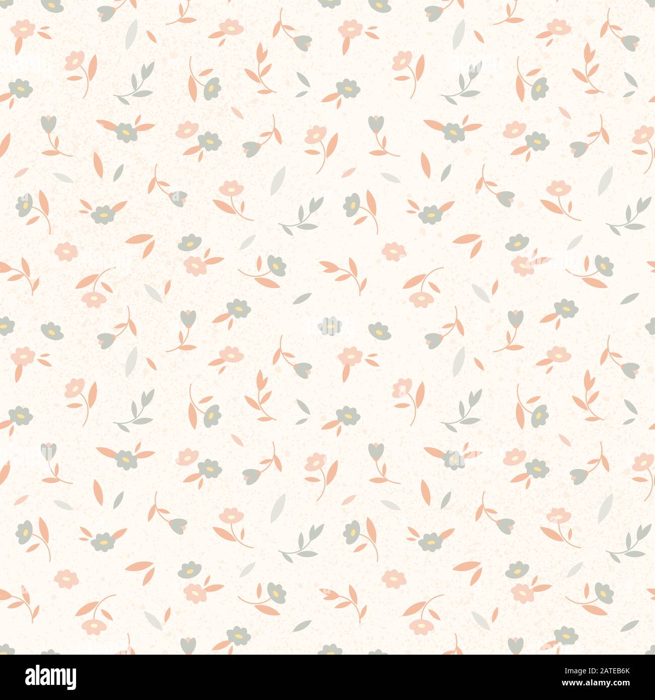 Colorful vector seamless pattern of flowers in a flat style Stock ...