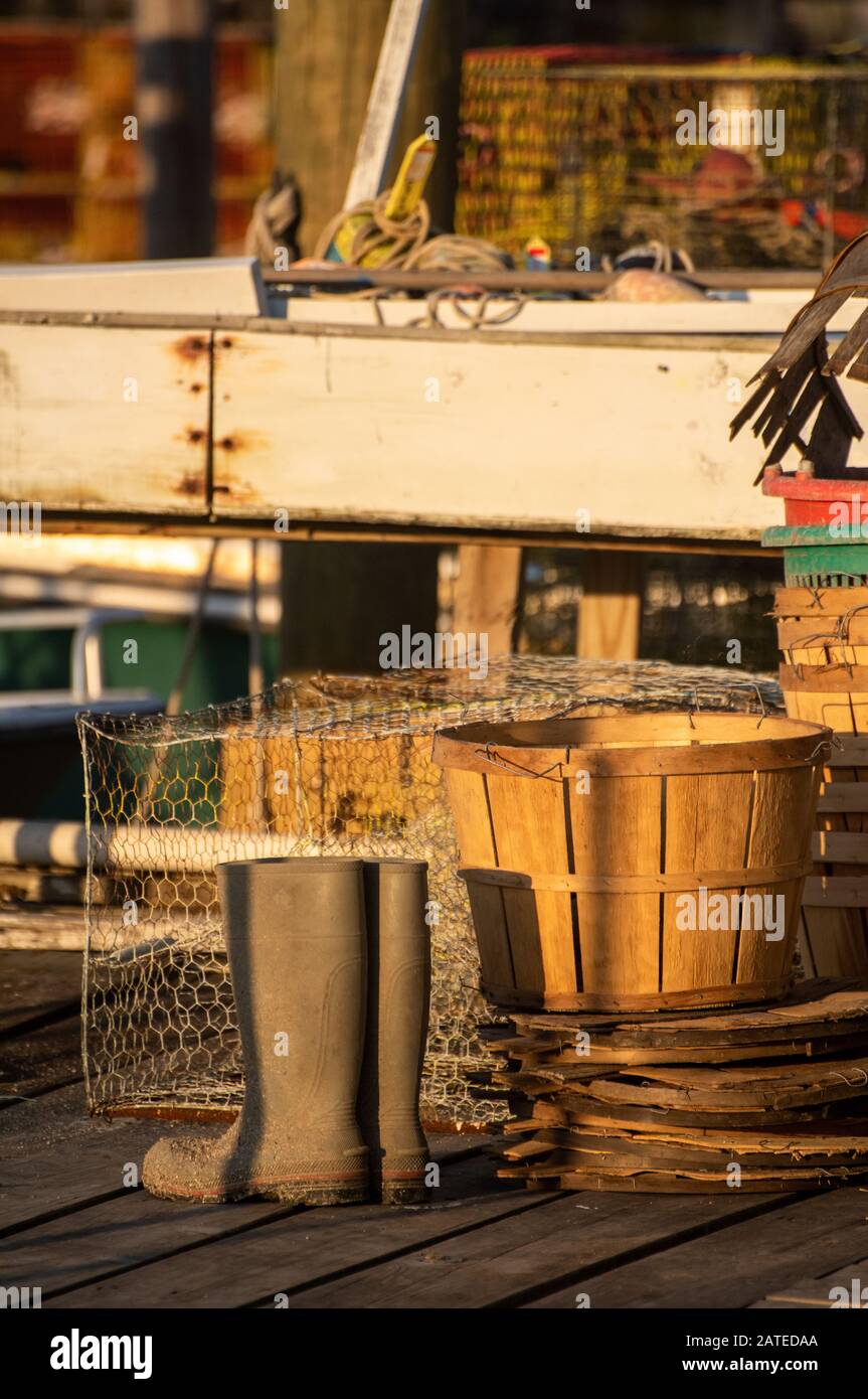 Gear for catching blue crabs Stock Photo
