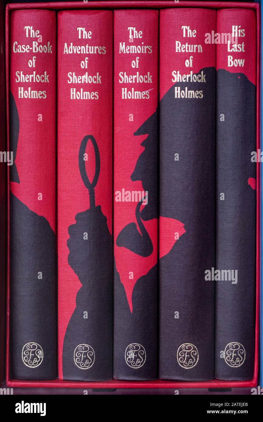 The Complete Sherlock Holmes Short Stories by Sir Arthur Conan Doyle, Folio Society Collection published 2004. Stock Photo