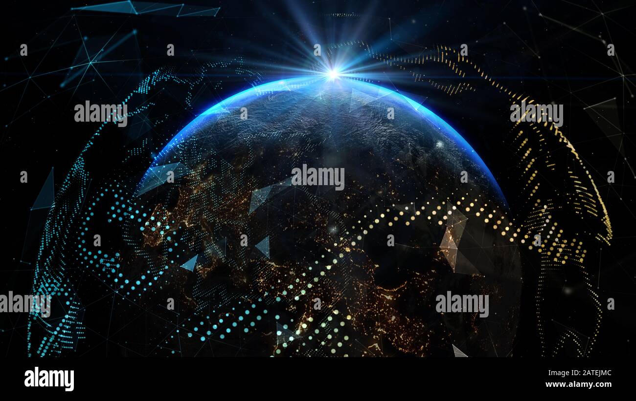 Connection concept Digital Network. Elements of this image furnished by ...