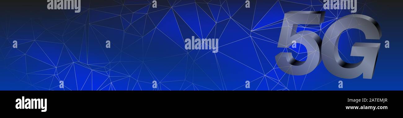 Shapes sign backdrop mobile 5G random presentation, gradient background design 3d Stock Photo