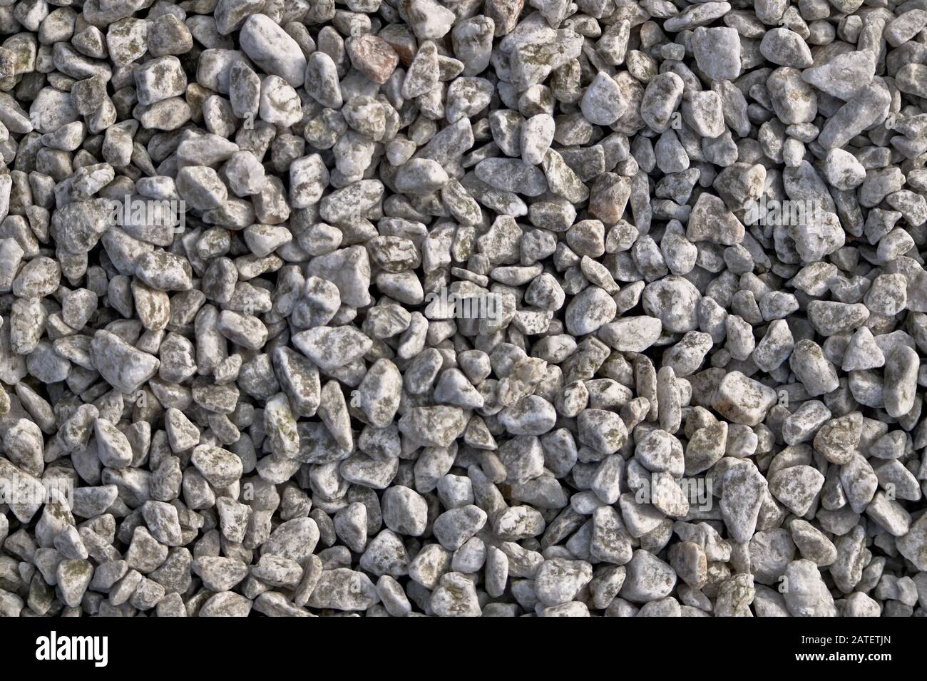 The background of gray stone rubble is a dropout in daylight. Stock Photo