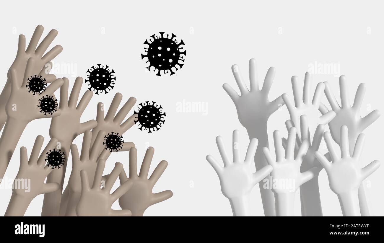 Contagious Hands With Coronavirus Concept Illustration Stock Photo Alamy contagious-hands-with-coronavirus-concept-illustration-stock-photo-alamy