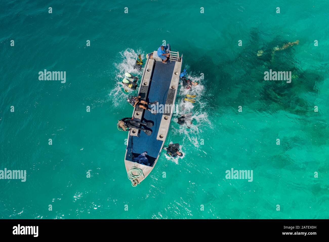 Aerial View of Tinnie Passage and Drop in Ghavutu Wharf, Ghavutu Island ...