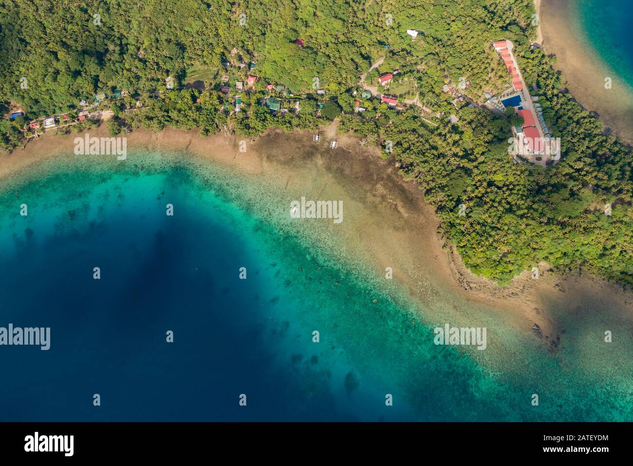 Aerial View of mangrove forest, Island Romblon, Philippines, Philippine Sea, Pacific, Pacific Ocean Stock Photo