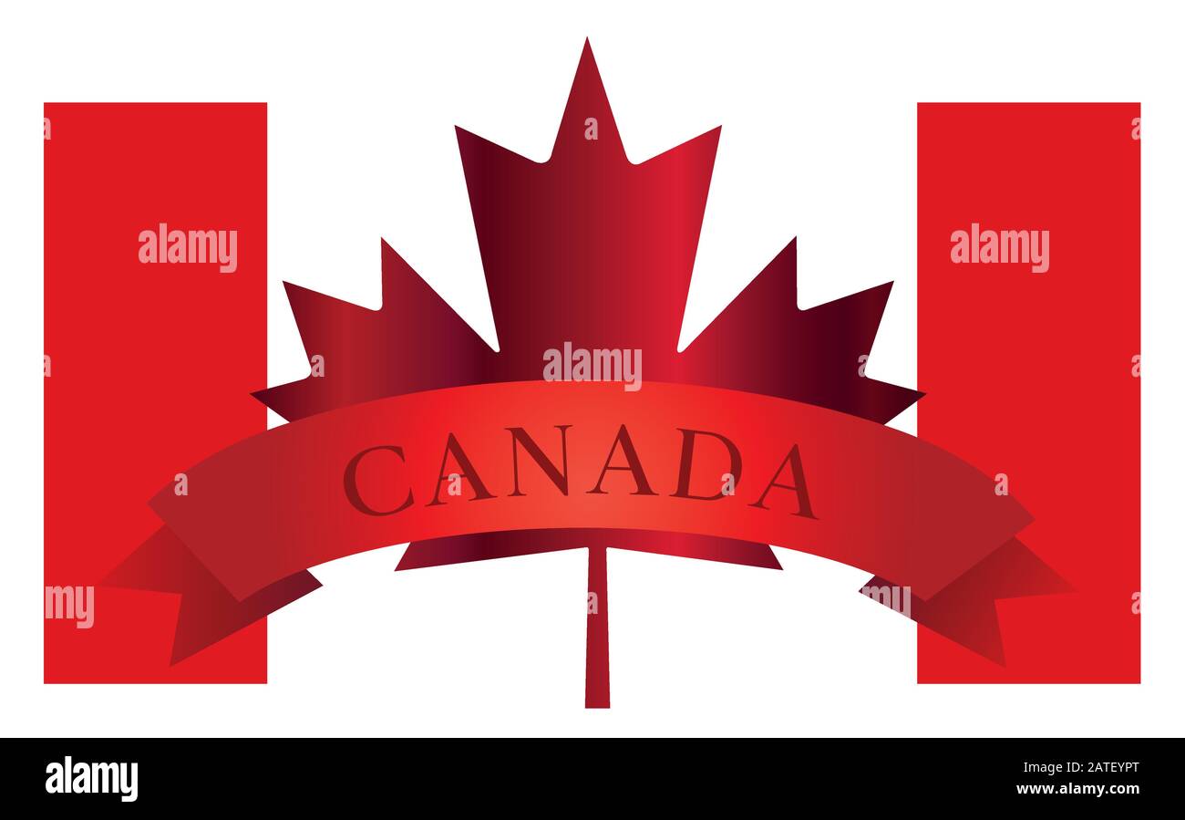 Canada Country Maple Leaf Flag Banner Vector Stock Vector Image And Art Alamy