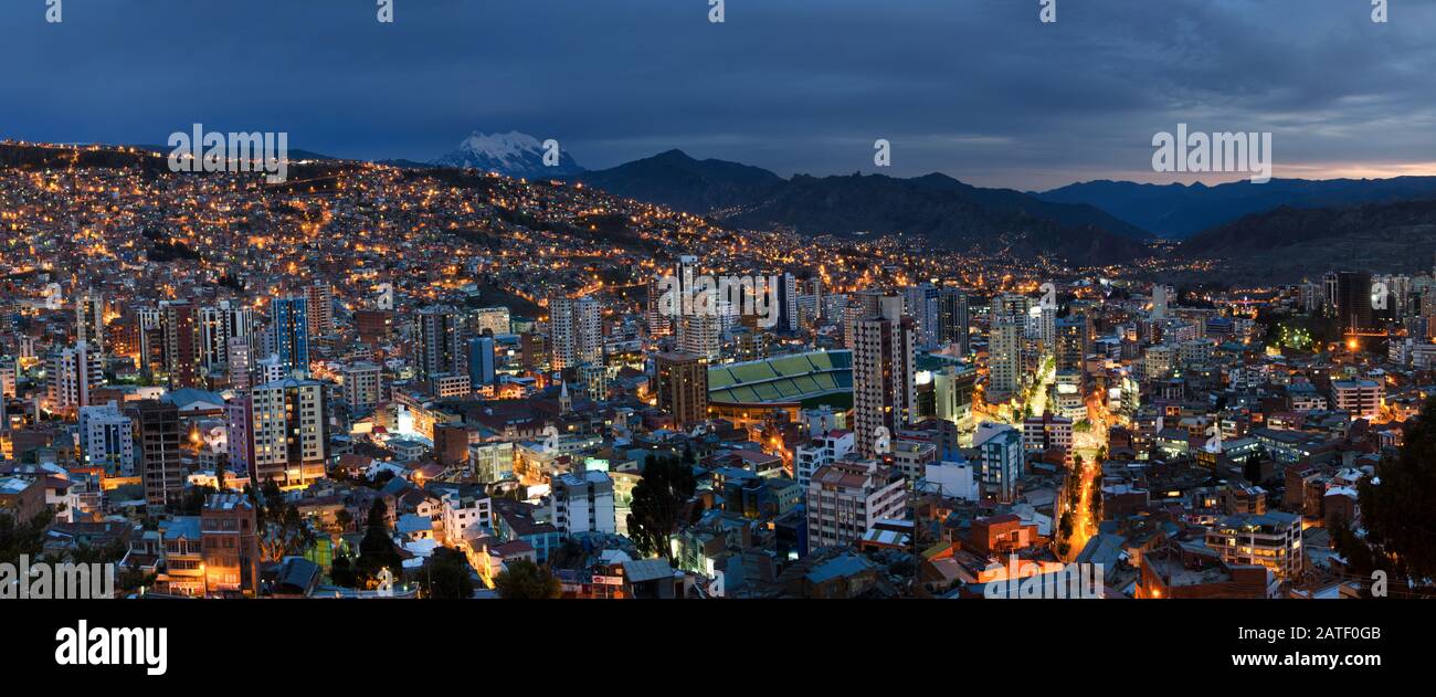 Lapaz city bolivia sunset panorama hi-res stock photography and images ...