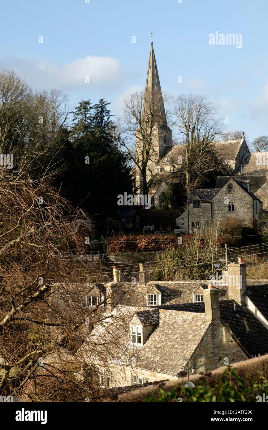 Bisley, a small Gloucestershire village in the Southern Cotswolds, It is a few miles east of the popular town of Stroud. Stock Photo