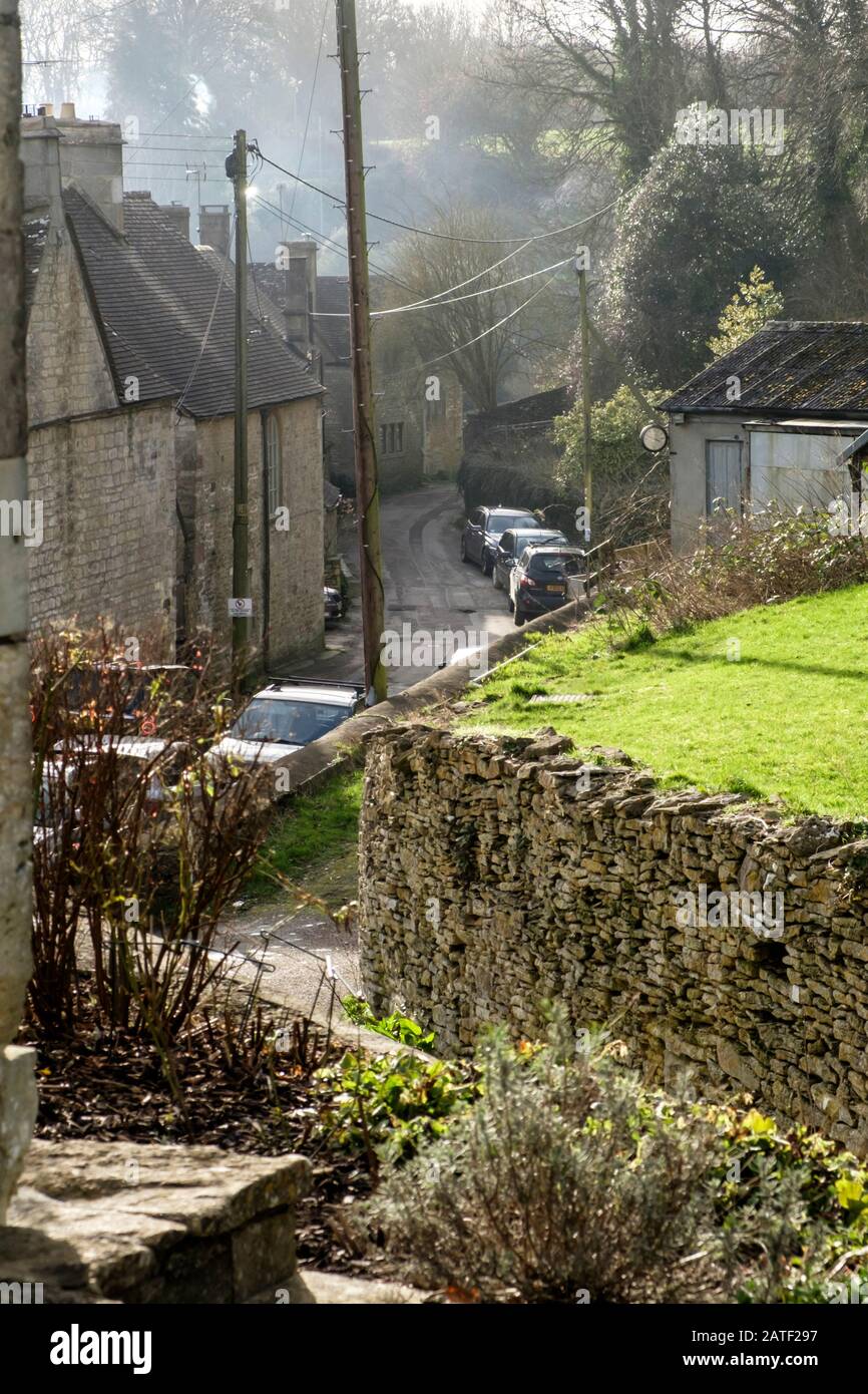 Bisley, a small Gloucestershire village in the Southern Cotswolds, It is a few miles east of the popular town of Stroud. Stock Photo