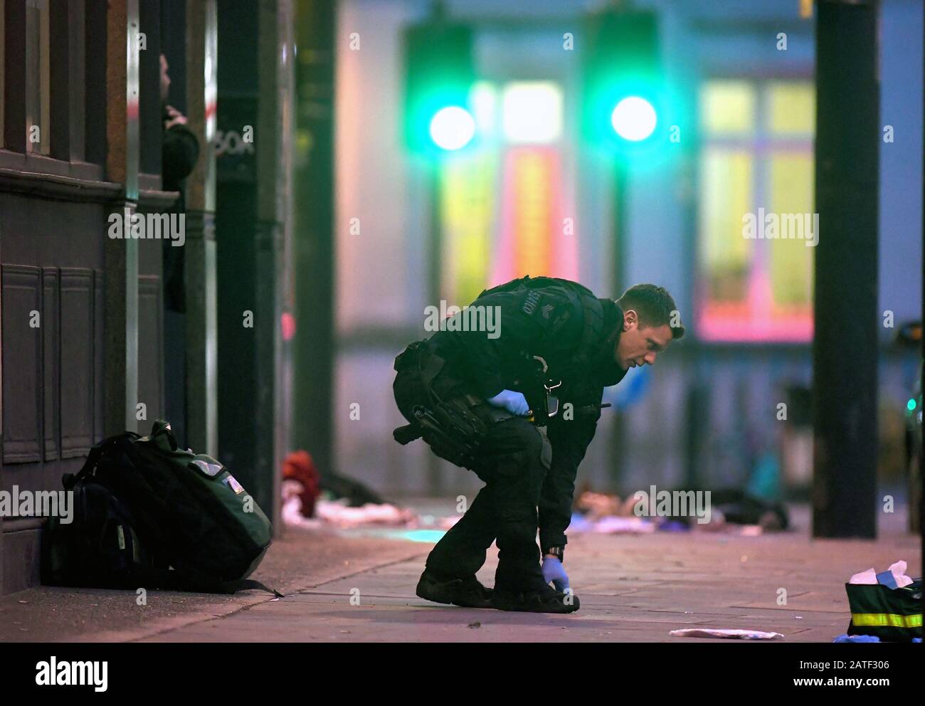 South london after man was shot dead by armed officers hi-res stock ...