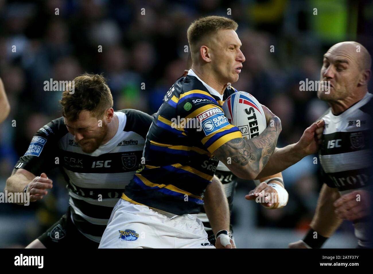 Leeds Rhino's Liam Sutcliffe in action during the Betfred Super League match at Emerald Headingley Stadium, Leeds. Stock Photo