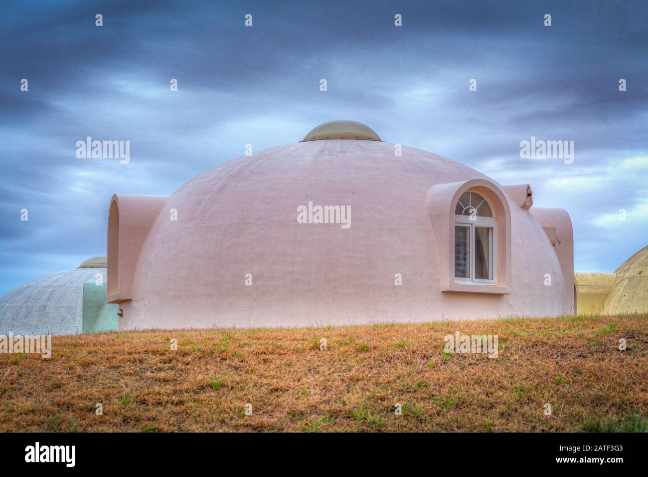 Dome house, Kaga, Ishikawa Prefecture, Japan. Dome houses are assembled