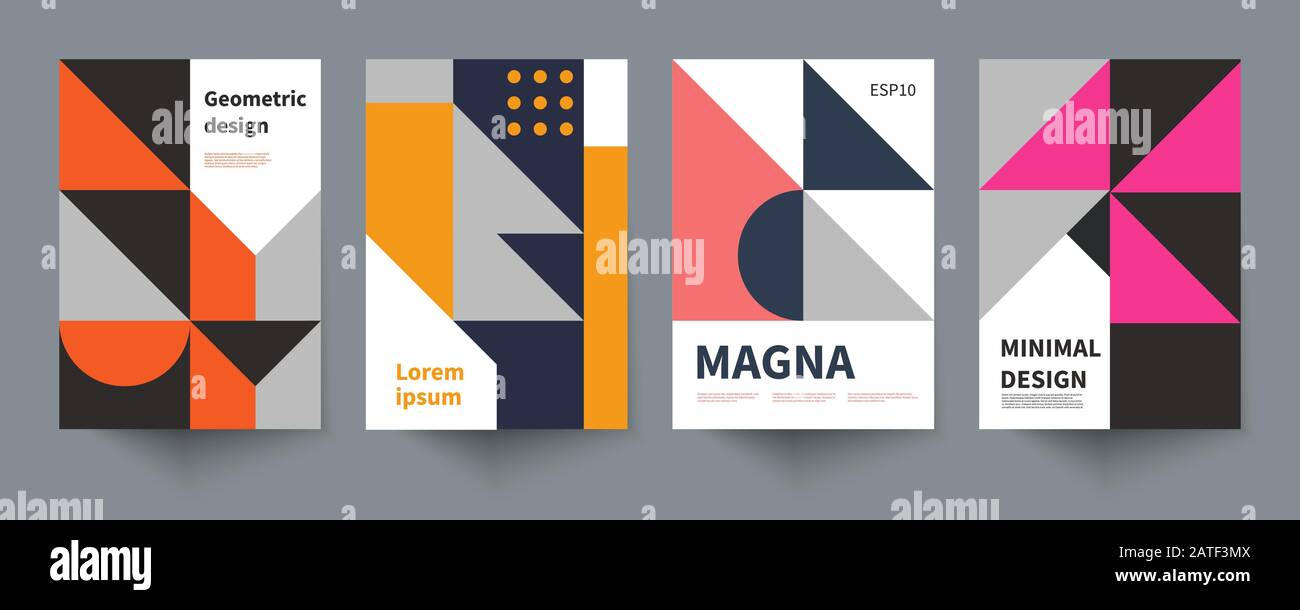 Minimalistic geometric poster, minimal cover template, A4 brochure, swiss  style vector graphic design Stock Vector Image & Art - Alamy