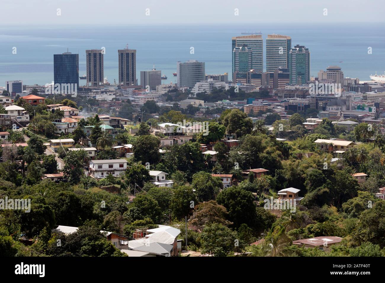 Port of Spain, city skyline overview Trinidad & Tobago Stock Photo - Alamy