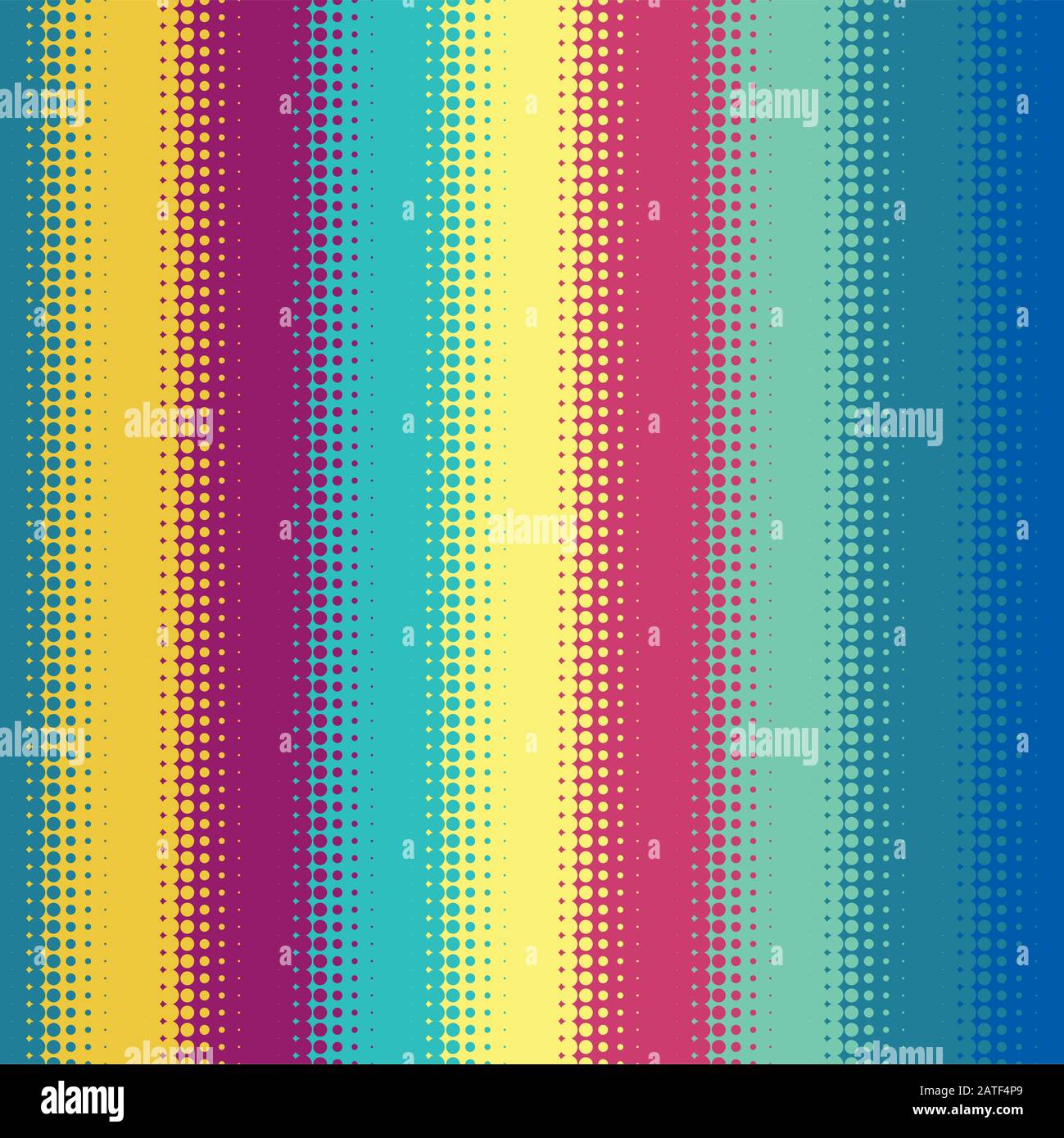 Seamless Colourful Halftone Pattern Stripe Background Wallpaper Stock Vector
