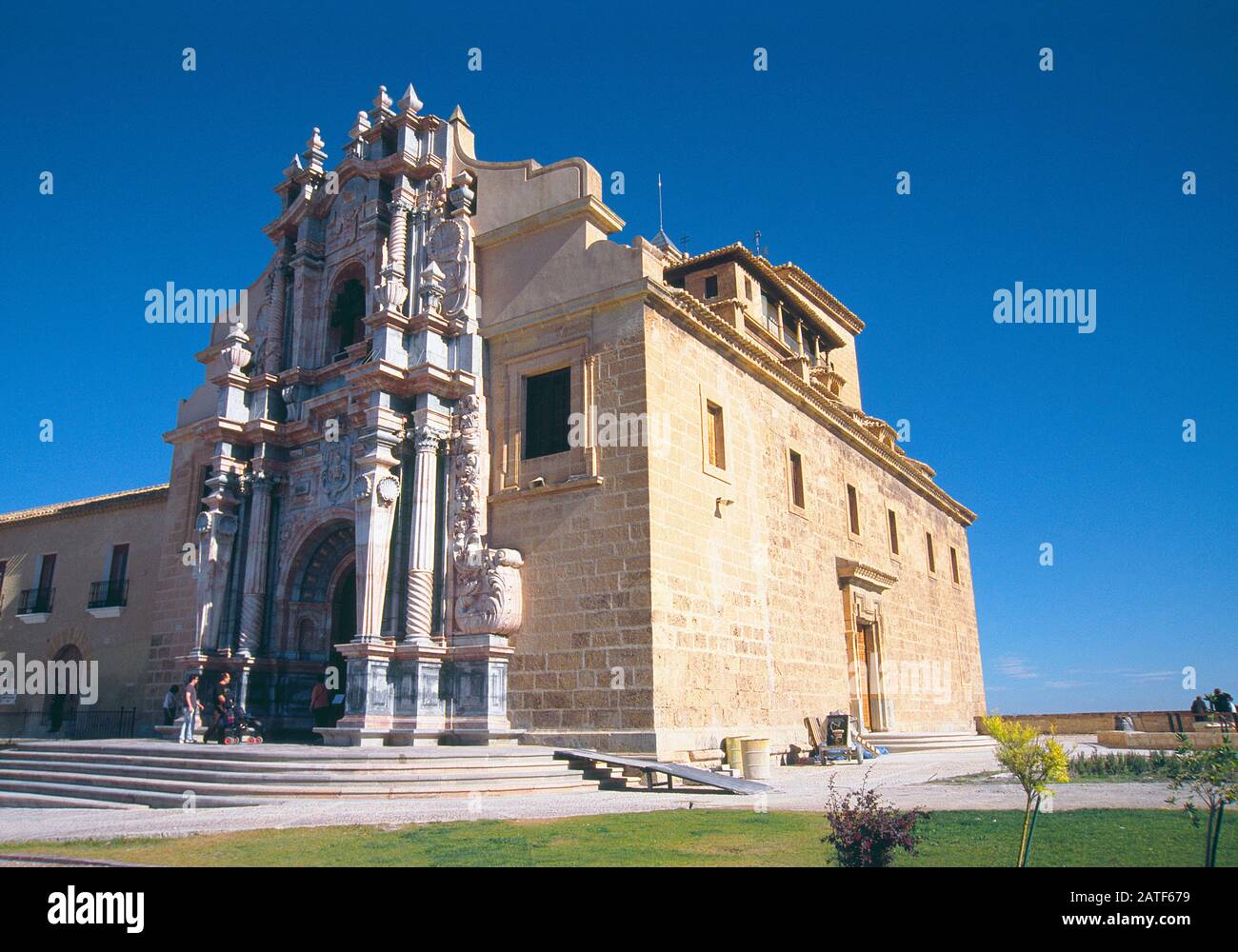 Facade of sanctuary. Caravaca de la Cruz, Murcia province, Spain. Stock Photo