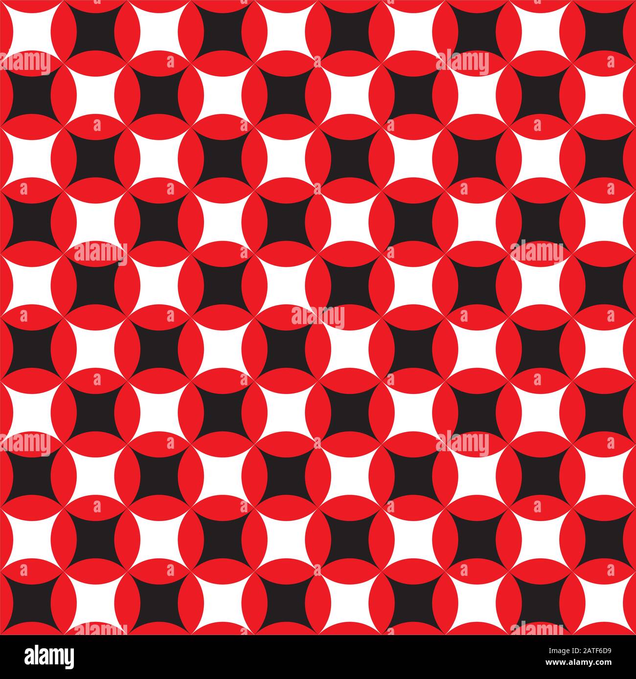 Seamless Intersecting Geometric Vintage Circle Pattern Stock Vector ...
