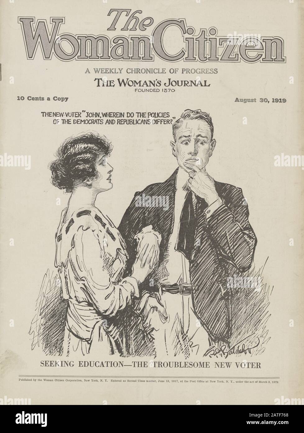 The Woman Citizen 39 - Women's suffrage in the United States 1840' 1920' Stock Photo