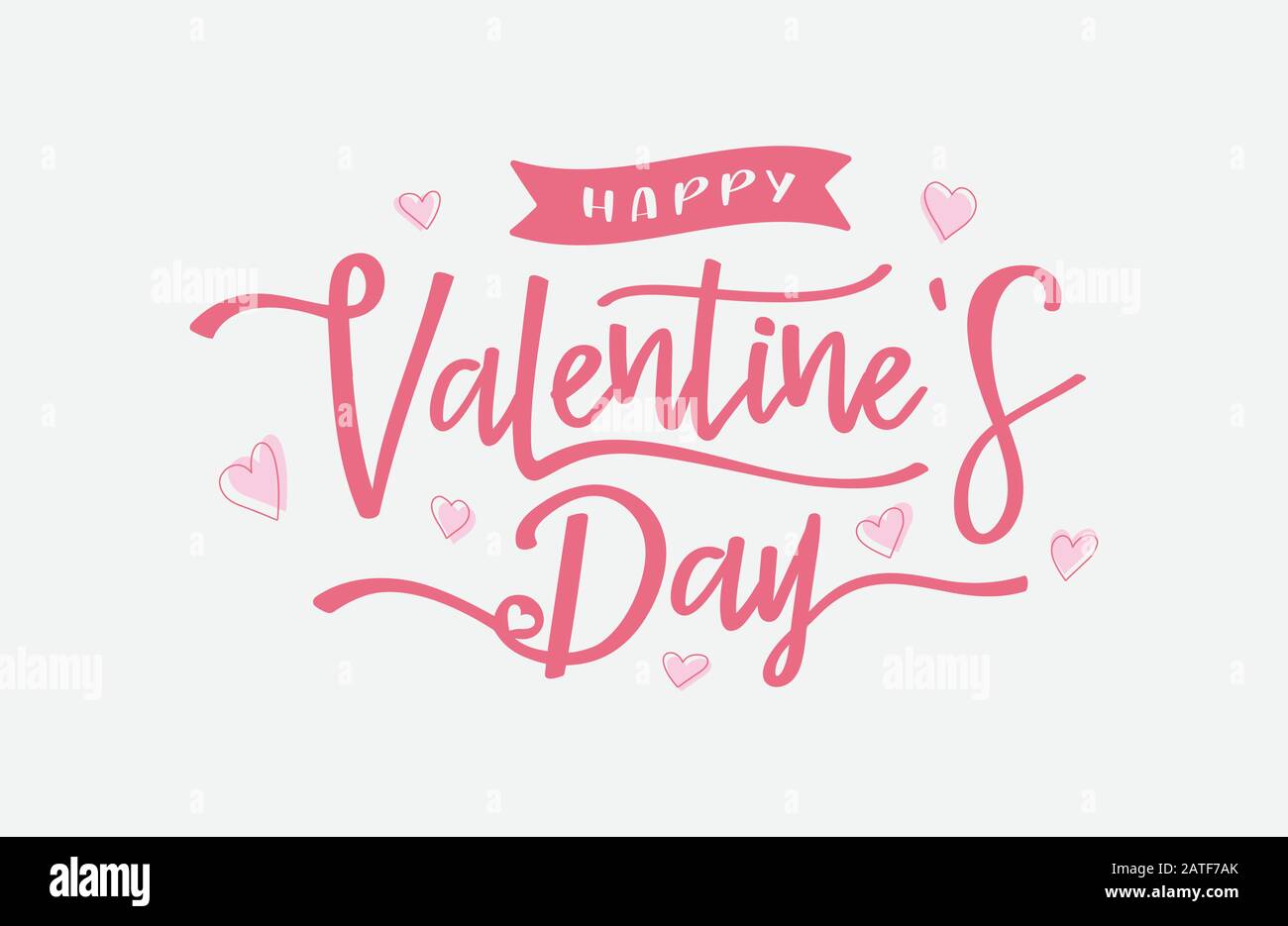 Happy Valentine day vector, Hand Drawing Vector Lettering design ...