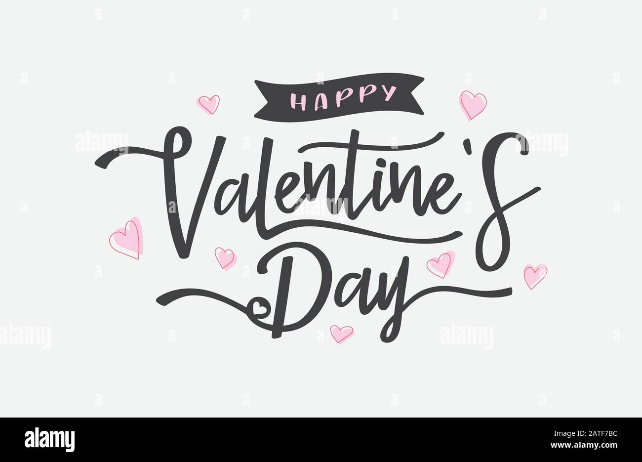 Happy Valentine day vector, Hand Drawing Vector Lettering design ...