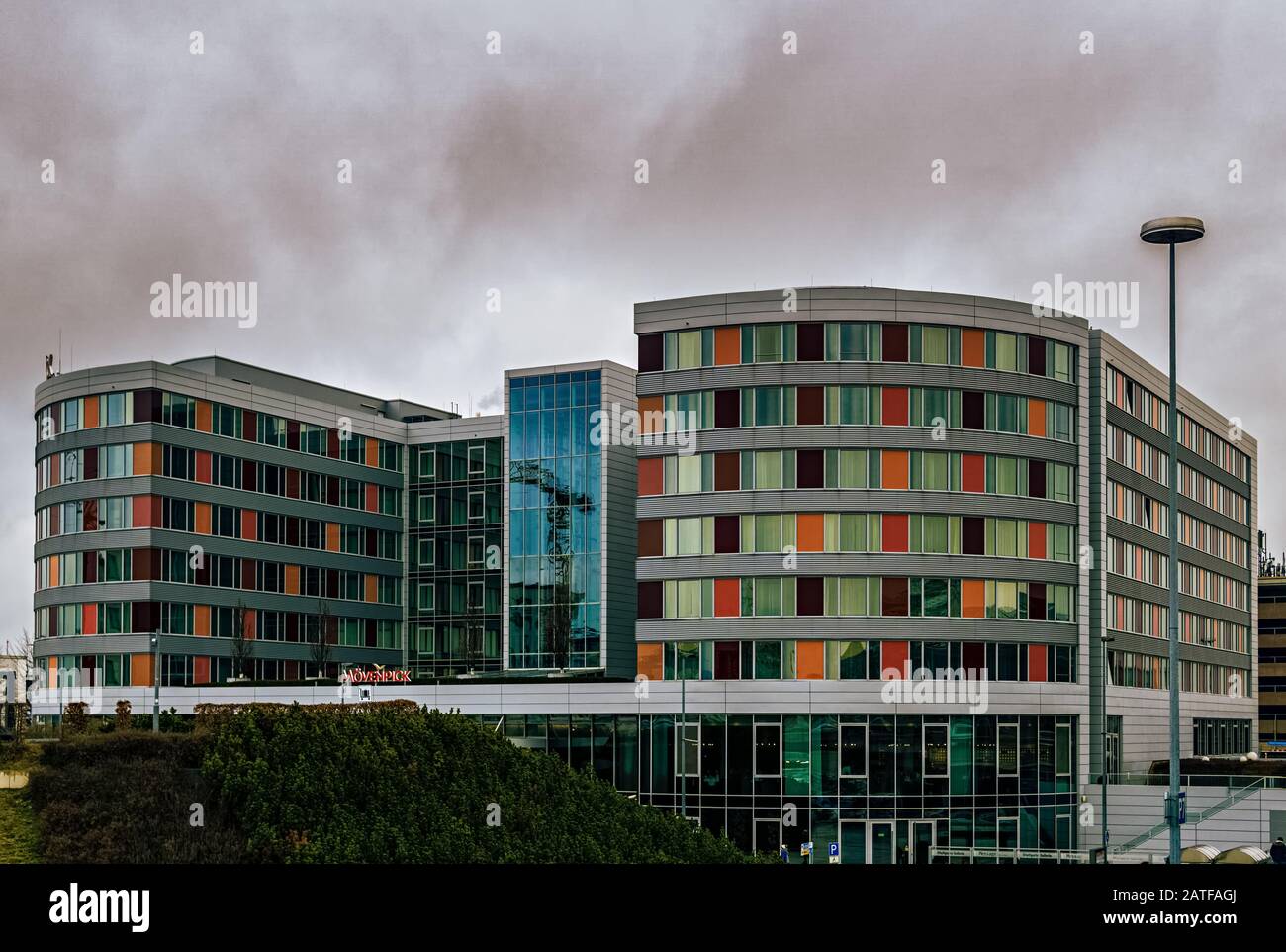 Leinfelden Echterdingen Germany January 05 Airport This Is The Big And Expensive Moevenpick Hotel On A Cloudy Winter Day Stock Photo Alamy