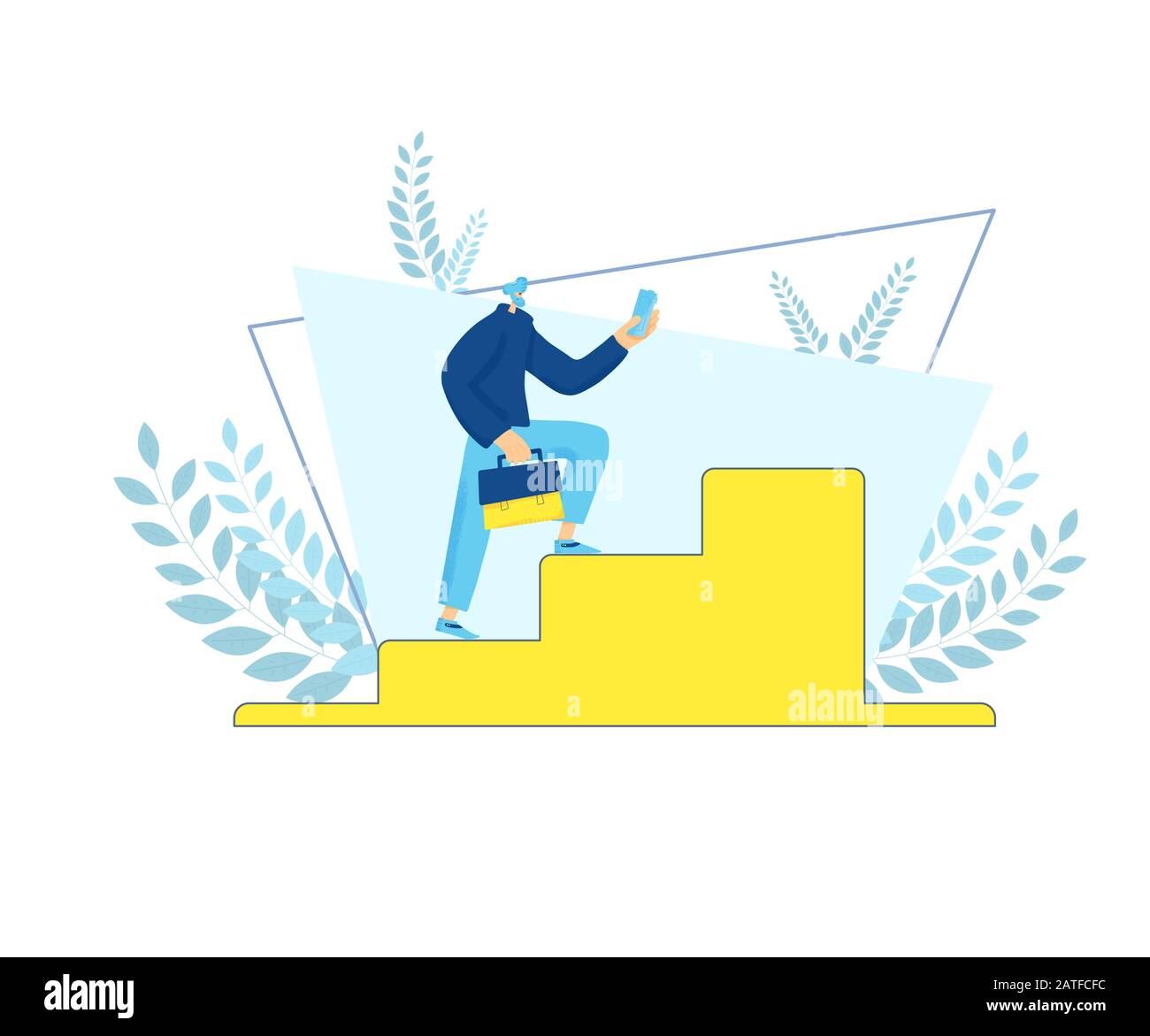 Male man running up stairs Stock Vector Images - Alamy