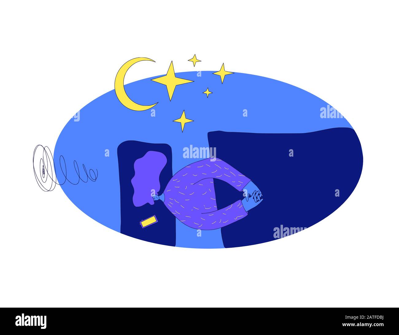 Cant get out of bed Stock Vector Images Alamy