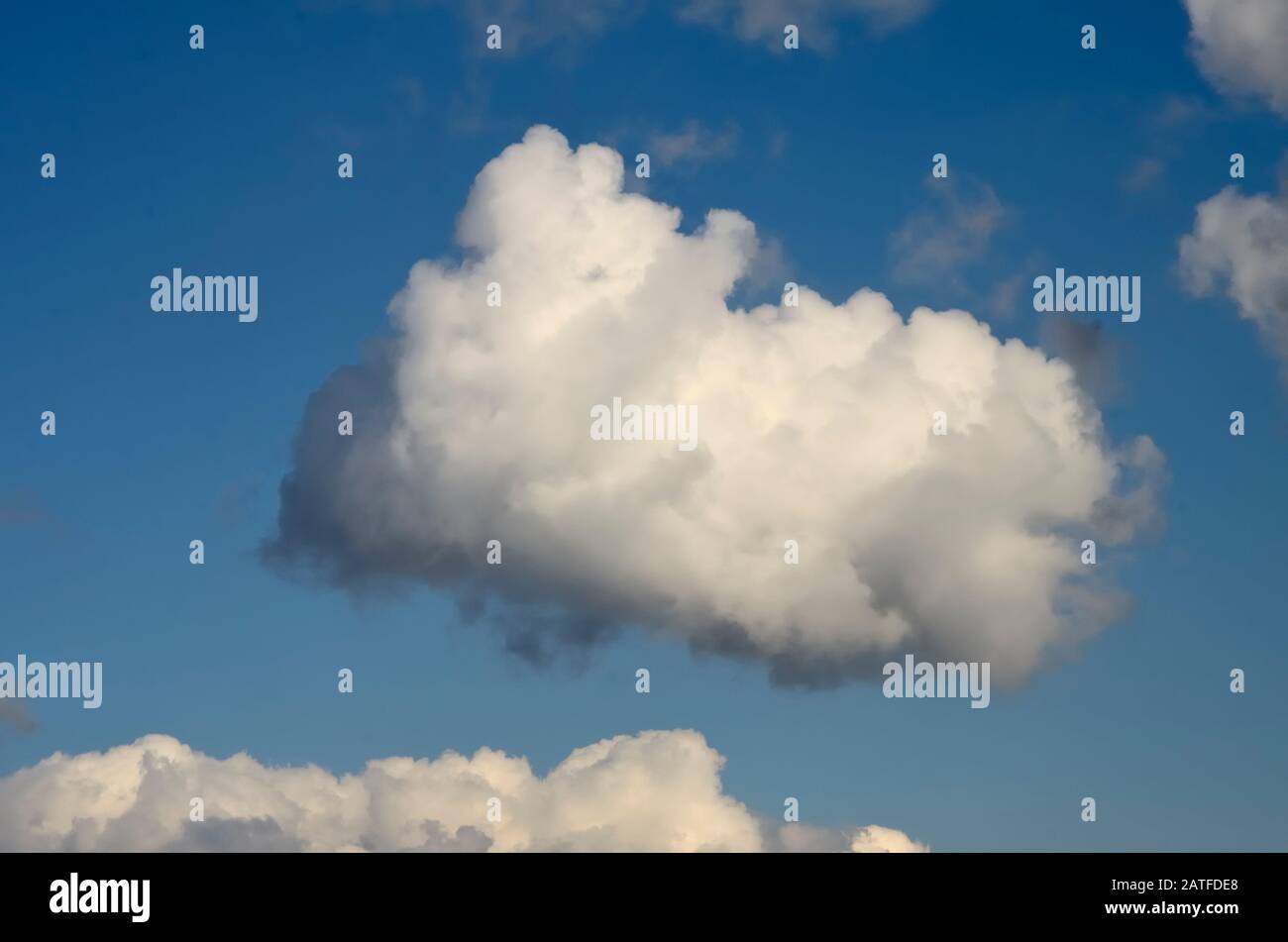 Blue sky with big white and grey clouds Stock Photo - Alamy