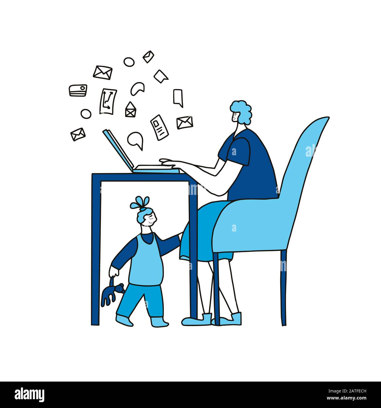 Adult under table Stock Vector Images Alamy