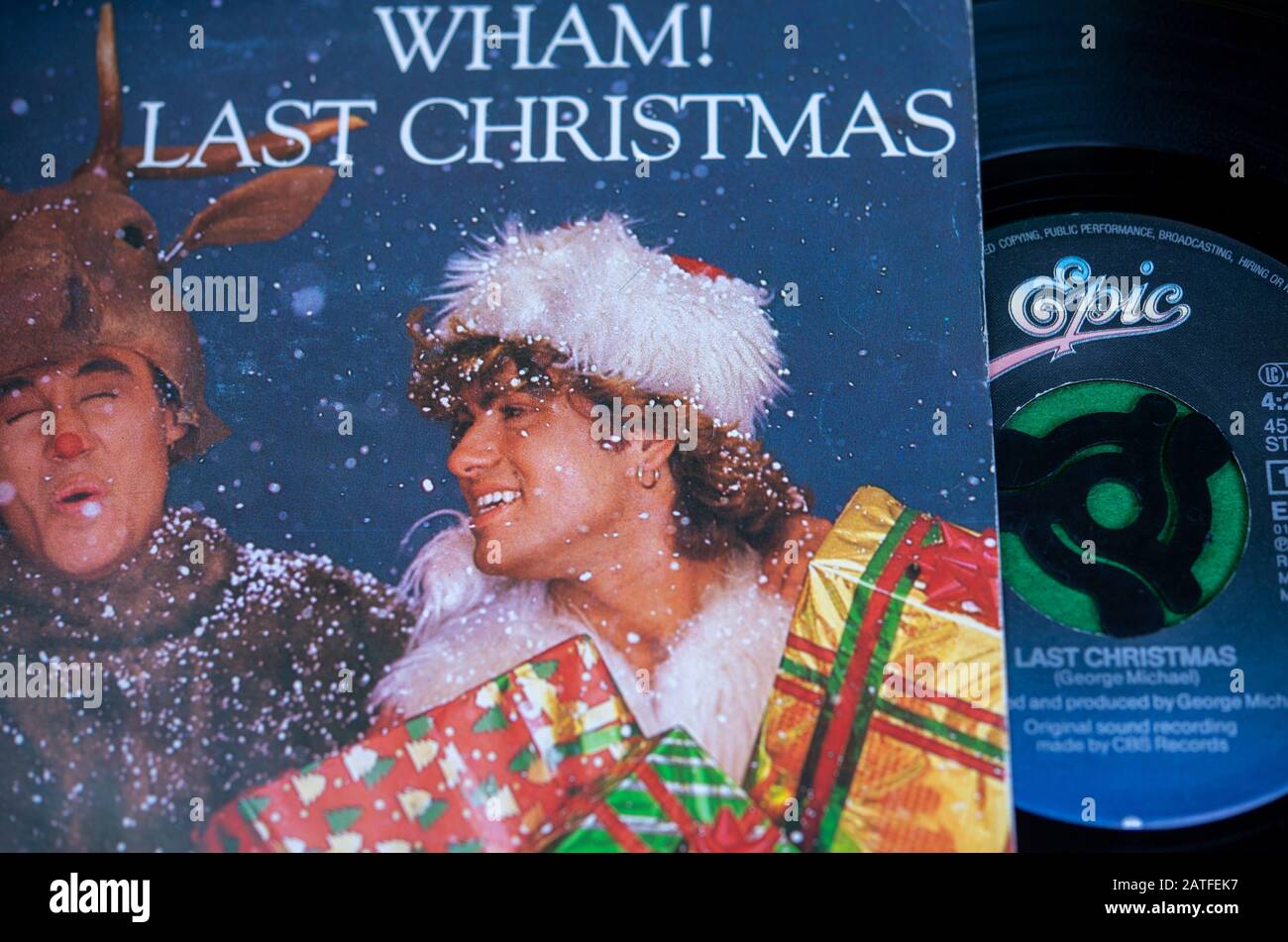 spor dæmning Mexico Seven inch vinyl copy of Wham's 1984 festive hit single Last Christmas  Stock Photo - Alamy