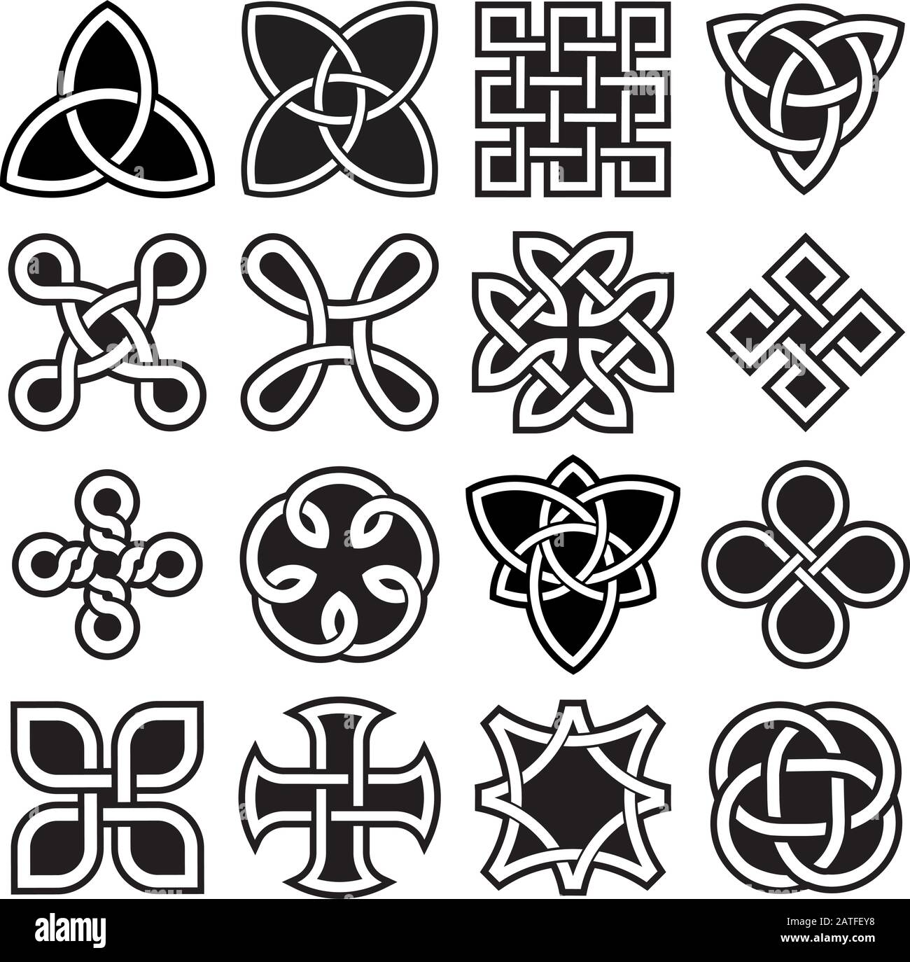Collection of Celtic Knot Designs in Vector Format Stock Vector Image