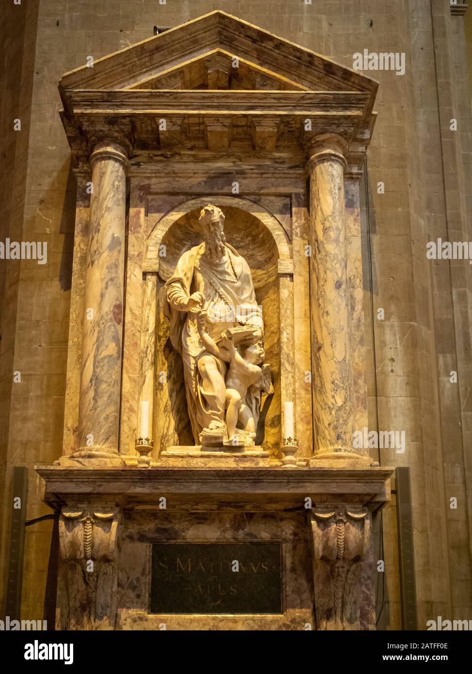 St Matthew statue in Florence Duomo Stock Photo
