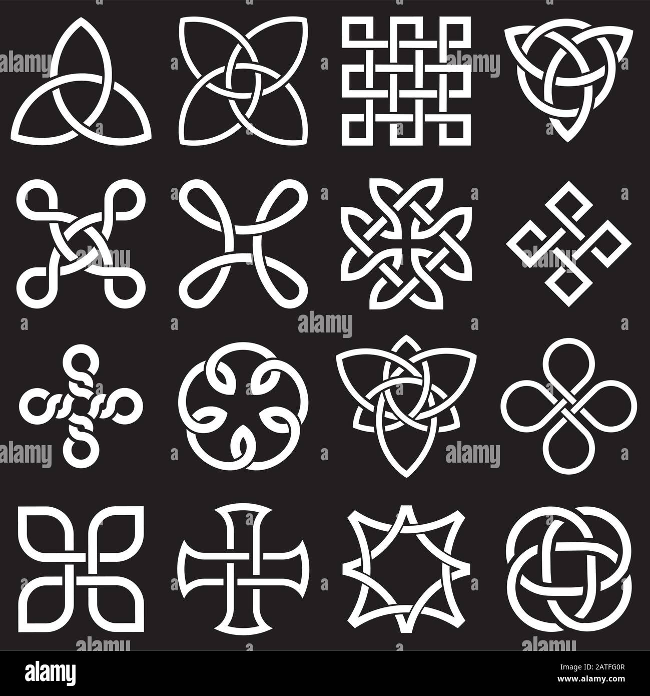 Collection of Celtic Knot Designs in Vector Format Stock Vector Image
