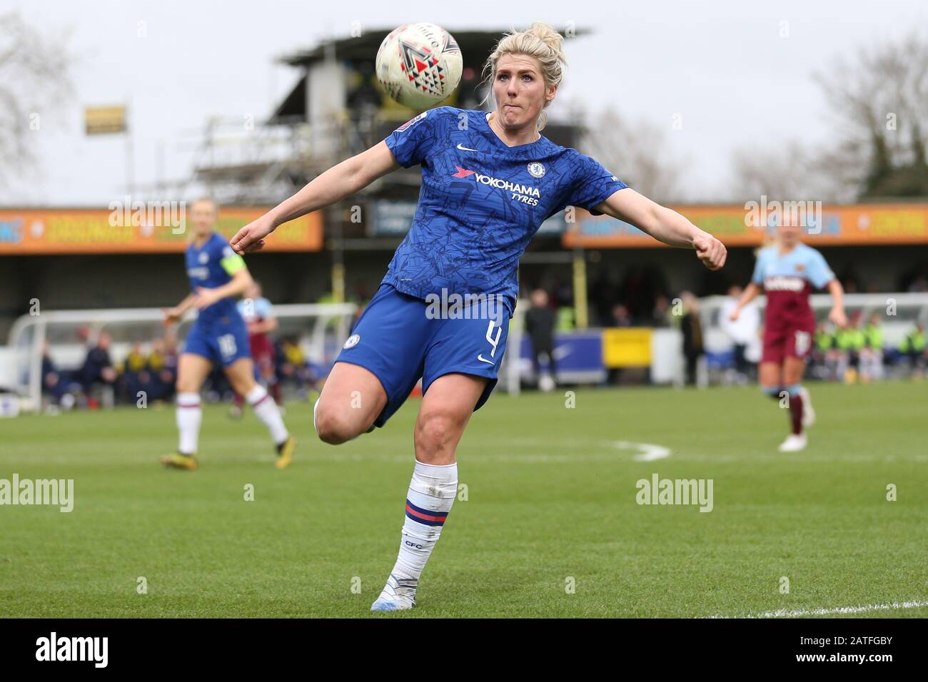 KINGSTON ON THAMES, LONDON - FEBRUARY 2ND Millie Bright of Chelsea Women during the Barclays FA Women's Super League match between Chelsea and West Ham United at the Kingsmeadow, Kingston on Thames on Sunday 2nd February 2020. (Credit: Jacques Feeney | MI News) Photograph may only be used for newspaper and/or magazine editorial purposes, license required for commercial use Credit: MI News & Sport /Alamy Live News Stock Photo