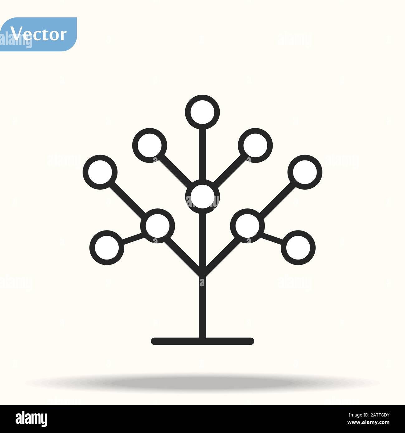 Phylogenetic, tree icon. Element of bio engineering illustration. Thin line icon for website design and development, app development. Premium icon Stock Vector