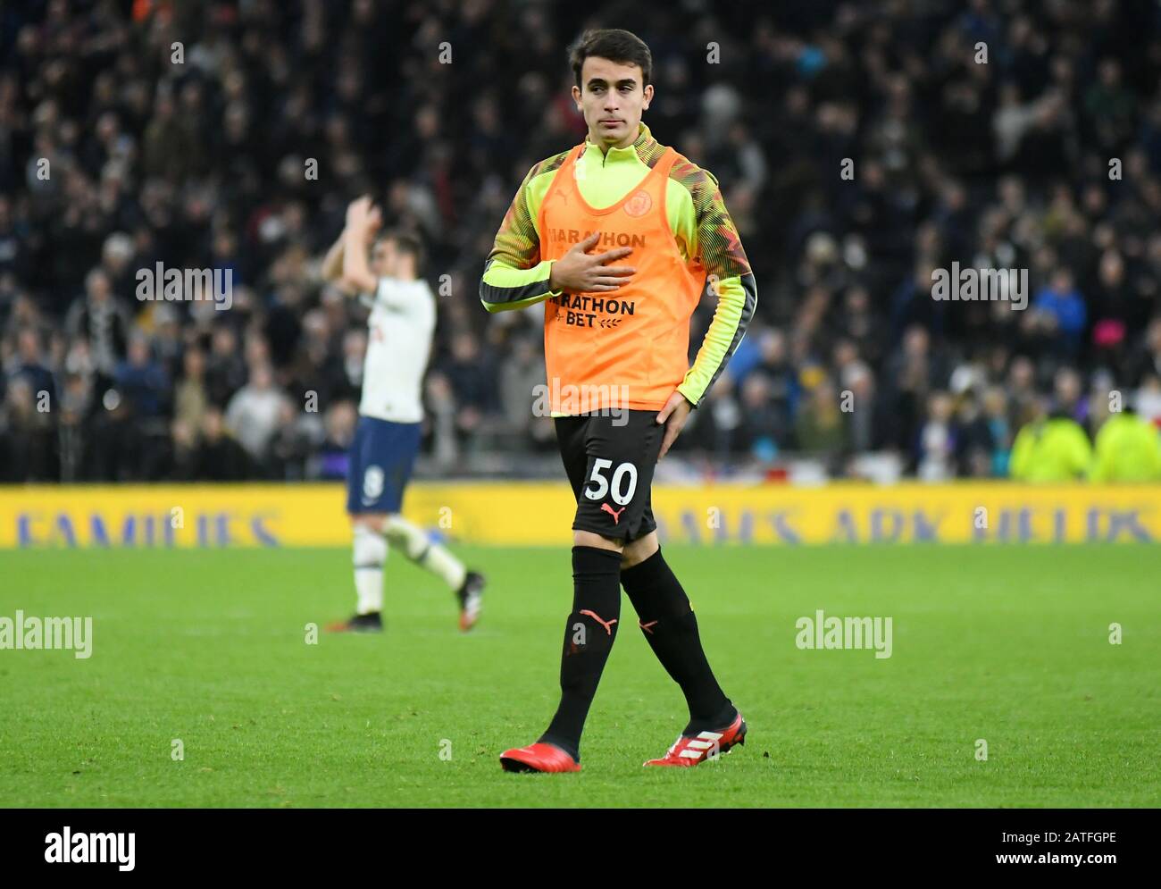 LONDON, ENGLAND - FEBRUARY 2, 2020: Eric Garcia of City pictured during the 2019/20 Premier League game between Tottenham Hotspur FC and Manchester City FC at Tottenham Hotspur Stadium. Stock Photo