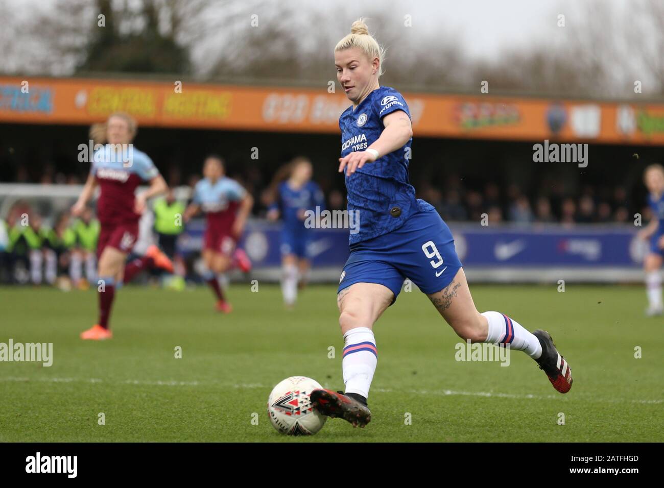 KINGSTON ON THAMES, LONDON - FEBRUARY 2ND Bethany England of Chelsea Women during the Barclays FA Women's Super League match between Chelsea and West Ham United at the Kingsmeadow, Kingston on Thames on Sunday 2nd February 2020. (Credit: Jacques Feeney | MI News) Photograph may only be used for newspaper and/or magazine editorial purposes, license required for commercial use Credit: MI News & Sport /Alamy Live News Stock Photo