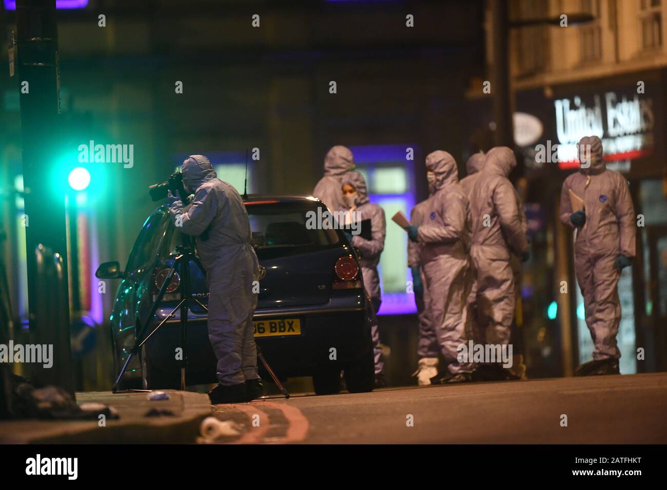South london after man was shot dead by armed officers hi-res stock ...