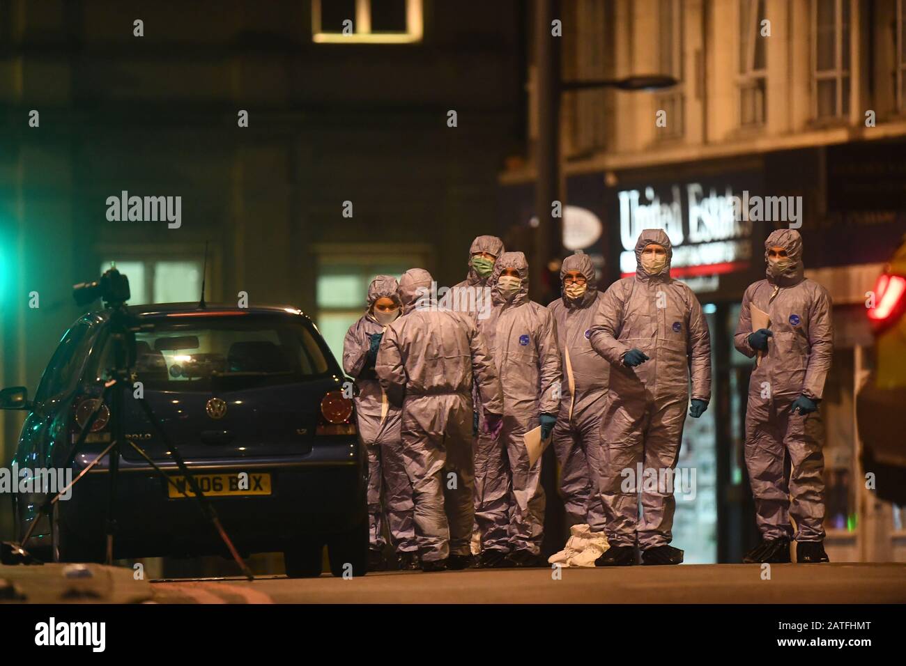 South london after man was shot dead by armed officers hi-res stock ...