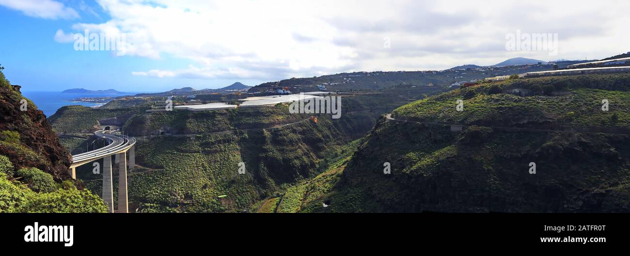 Gran Canaria has a well-developed road network Stock Photo