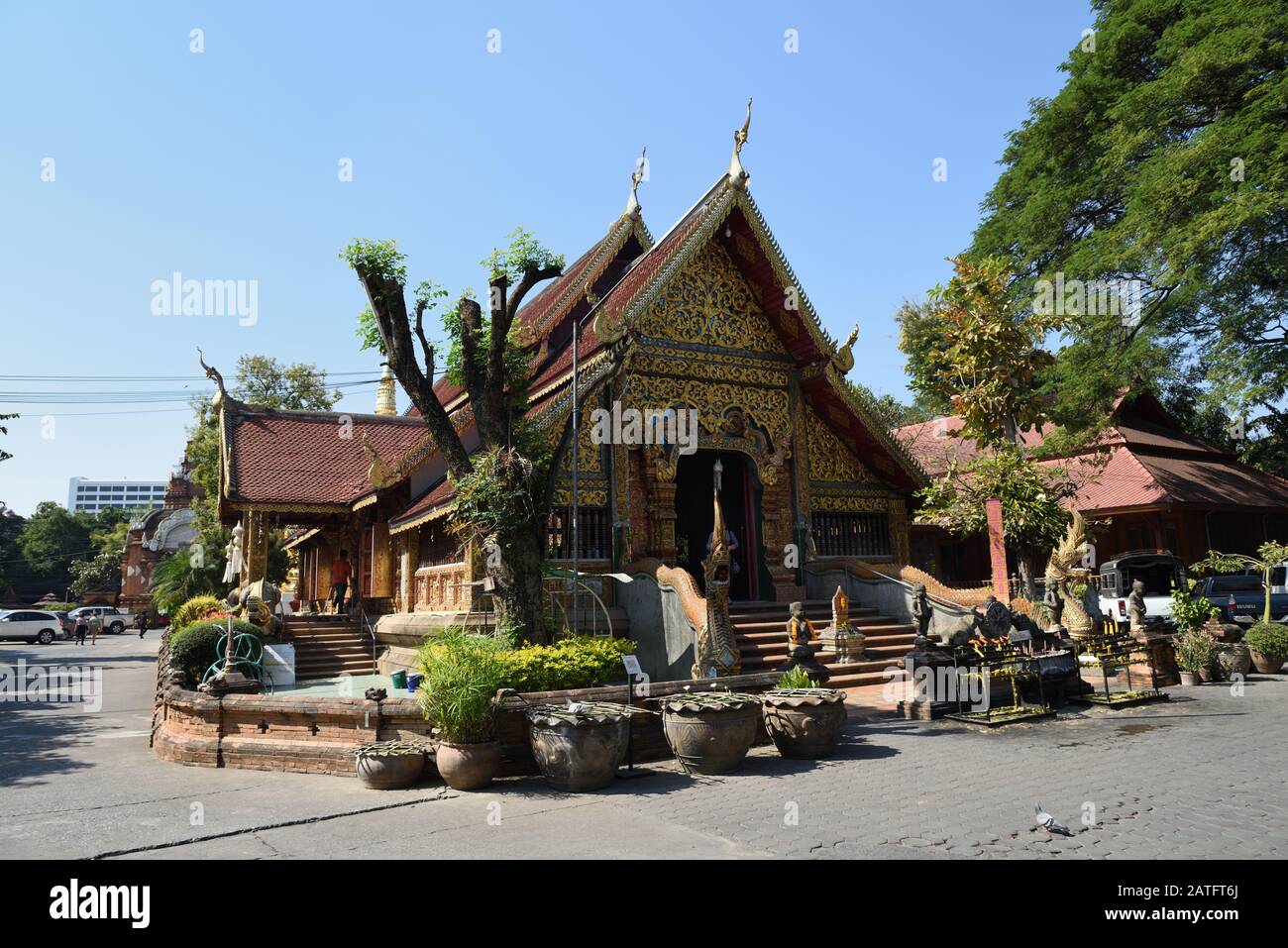 Wat Chai Mongkhon, Chiang Mai, Thailand Stock Photo