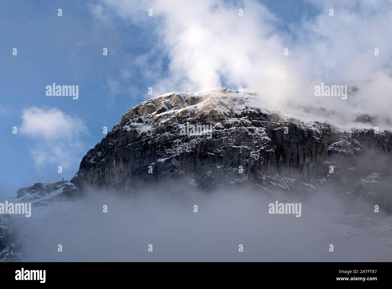France, Haute-Savoie (74), Alps, mountains and clouds Stock Photo