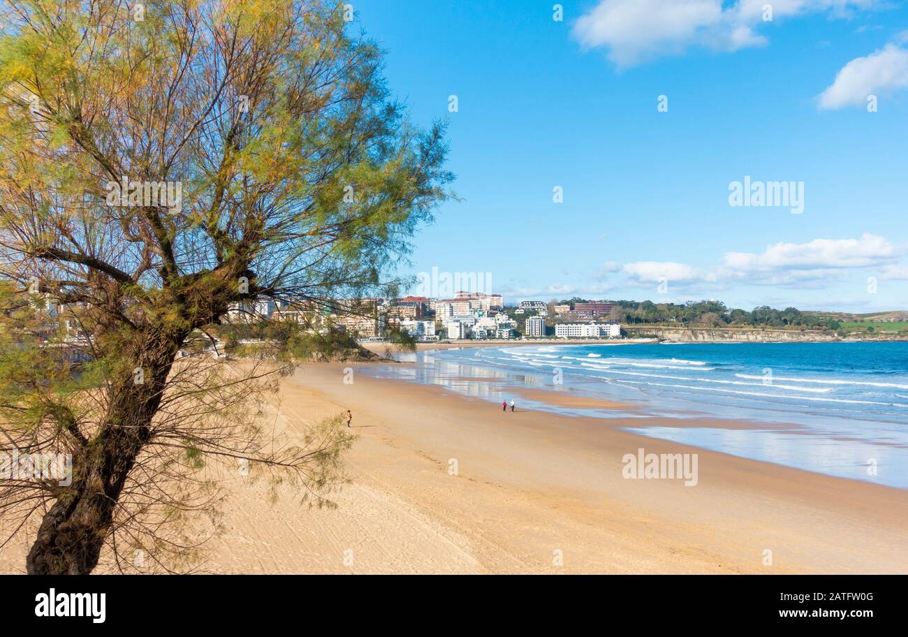 Sardinero beach, Santander, Cantabria, Spain Stock Photo