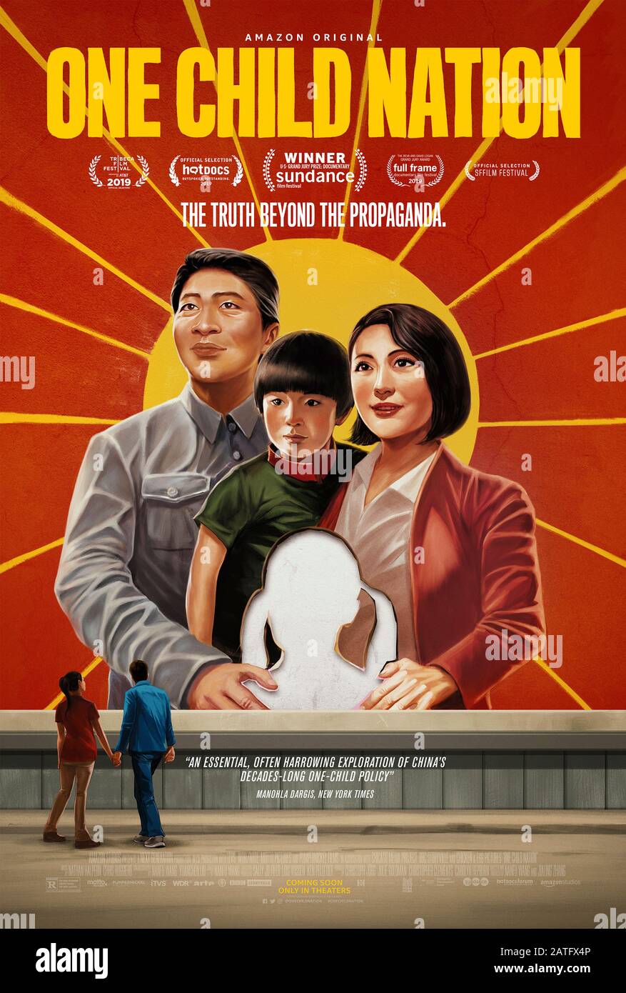 One Child Nation (2019) documentary directed by Nanfu Wang and Jialing Zhang about China's one-child policy and its long term effects on Chinese society. Stock Photo