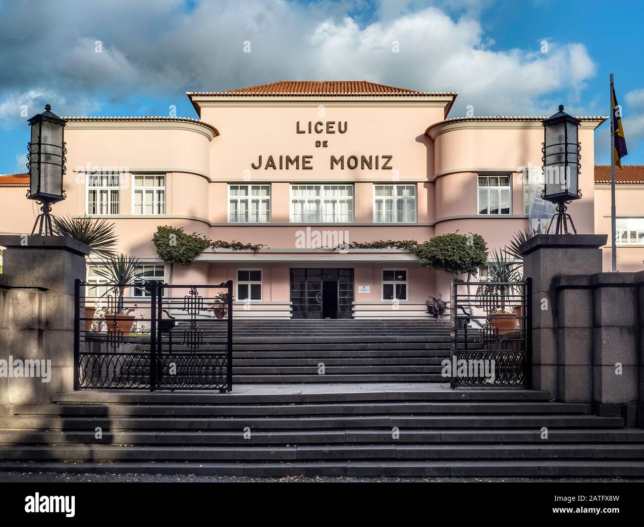 Jaime Moniz Secondary School, Funchal, Madeira, Portugal. Stock Photo