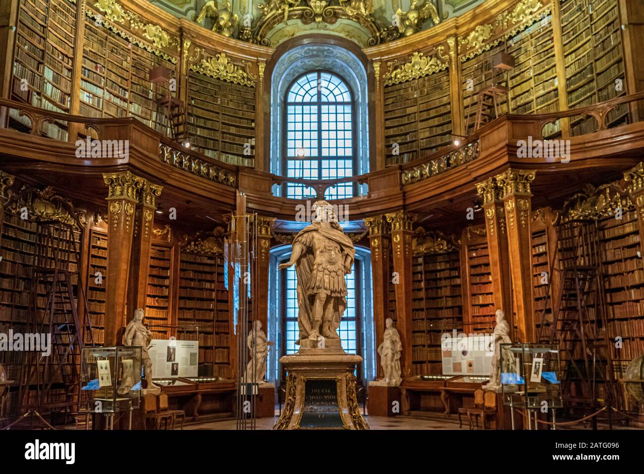 The State Hall inside the Austrian National Library, Vienna, Austria Stock Photo