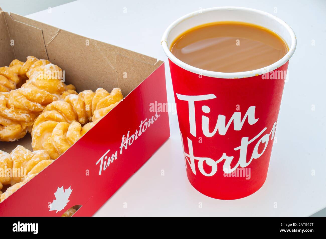 Tim hortons maple dip doughnut hires stock photography and images Alamy