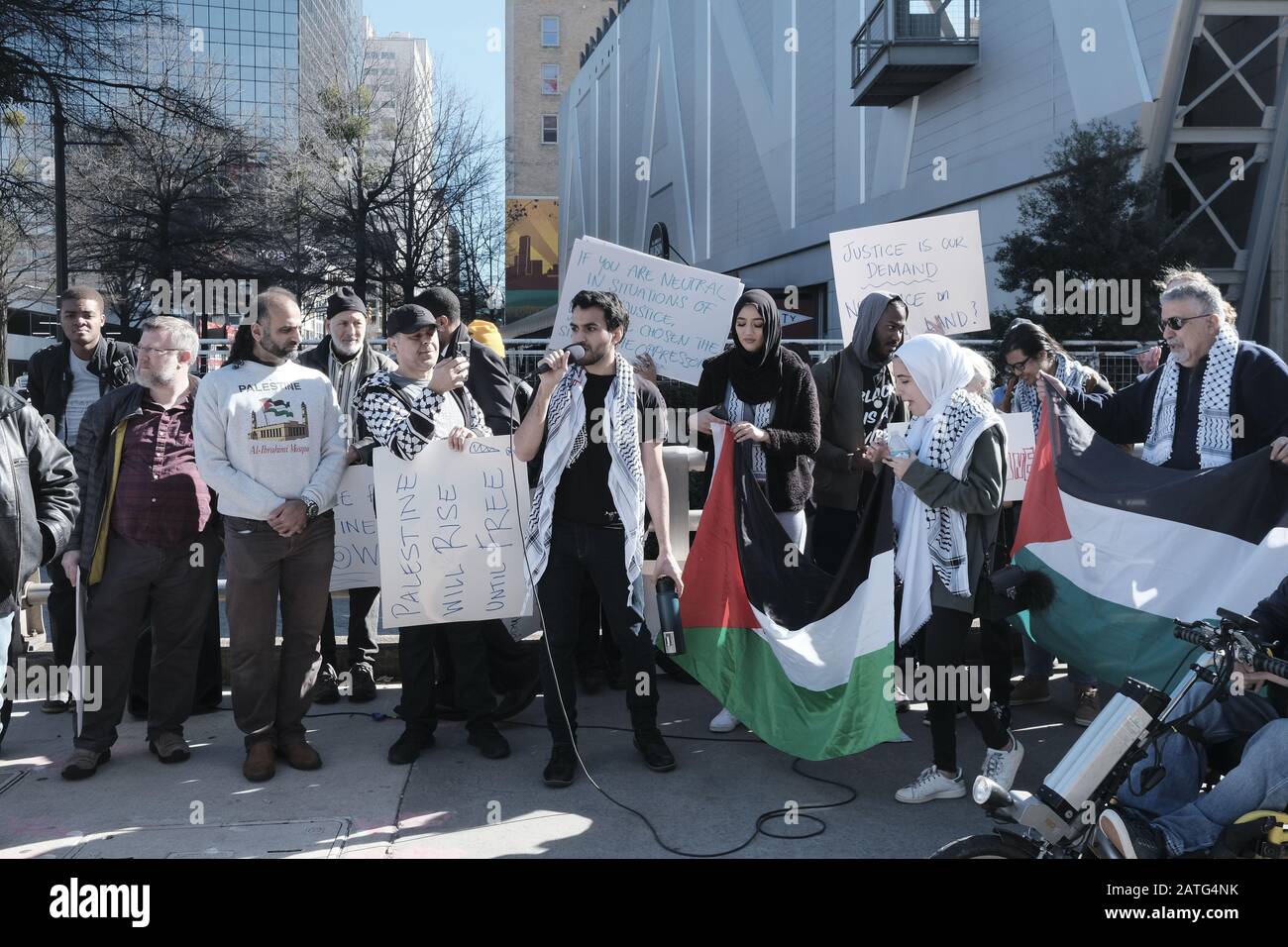 Atlanta Georgia Usa February 2 2020 Demonstrators In Atlanta
