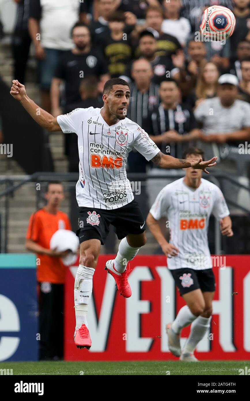 Sao Paulo Sp 02 02 Corinthians X Santos Gabriel During A Match Between Corinthians And Santos Valid For The 4th Round Of The Paulista Championship Held At Arena Corinthians In Sao