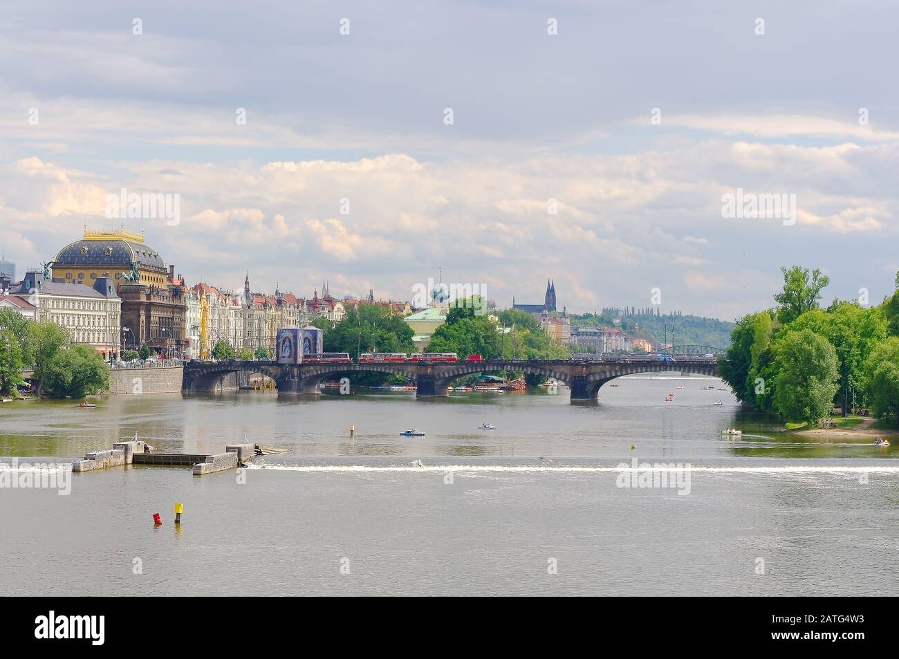 When you say Prague what usually rings the bell is the Charles Bridge,but,there are many other interesting & beautiful bridges certainly worth seeing. Stock Photo